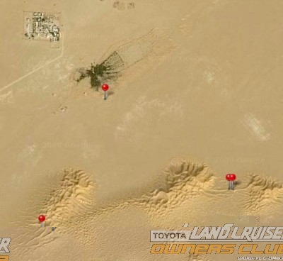 Geolokalicja zapisana na zdjęciach Gałki - fragmencik koło Oazy na Rub' Al Khali